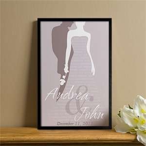  Personalized Wedding Art   Bride & Groom   Medium