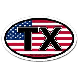  Texas TX and US Flag Car Bumper Sticker Decal Oval 
