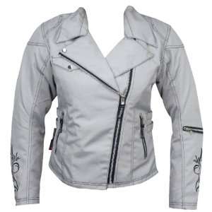   Waterproof Silver Textile Motorcycle Jacket   Size  Small Automotive