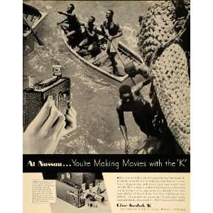    Kodak K Movie Camera Nassau Film   Original Print Ad