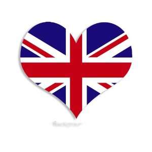  Heart Shaped (UK British) Union Jack Flag Sticker 