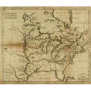  1737 map Mississippi River Valley
