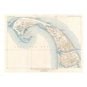  1908 U.S. Geological Survey Map of Provincetown, Cape Cod 