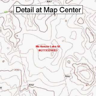  USGS Topographic Quadrangle Map   Mc Kenzie Lake SE, Texas 
