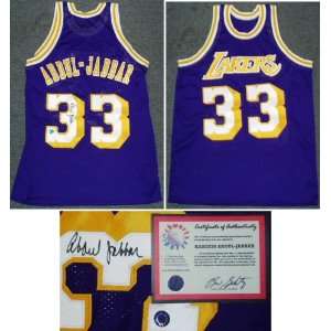  Kareem Abdul   Jabbar Signed Purple Lakers Jersey Sports 