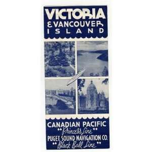 1937 Victoria Vancouver Island Brochure Canadian Pacific Puget Sound 