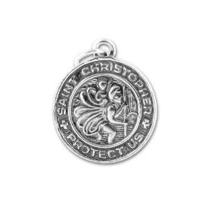  Two Sided St Christopher Charm Arts, Crafts & Sewing