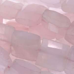 Rose Quartz  Square Faceted   10mm Diameter, Sold by 16 Inch Strand 