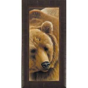  Grizzly Bear by Jerry Gadamus S/N 14.5x28.5 Wildlife Framed Art 