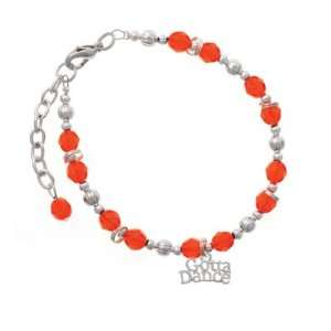 Gotta Dance Orange Czech Glass Beaded Charm Bracelet [Jewelry]