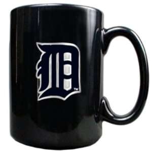 Detroit Tigers Black Ceramic Pewter D Coffee Mug  Sports 