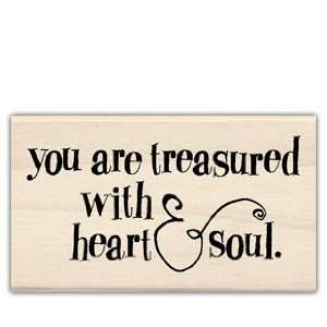 Heart & Soul Wood Mounted Rubber Stamp Arts, Crafts 