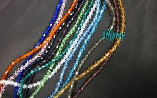 Free Ship Crystal Beads 4mm Bicone Mix Color 3 Strand  