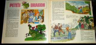 PETES DRAGON 33 RPM Record & Full Color Illustrated Book   Disneyland 