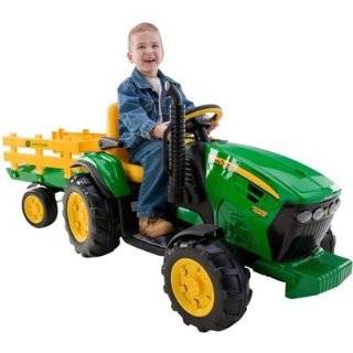  Peg Perego John Deere Farm Tractor & Trailer: Toys & Games
