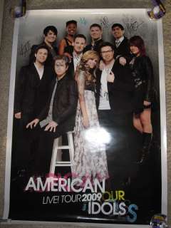 NEW 2009 TOP 10 AMERICAN IDOL LIVE TOUR SIGNED 24X36 CONCERT POSTER 