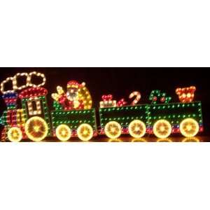   Lighted 4pc Holographic Motion Train 600 Lights Patio, Lawn & Garden