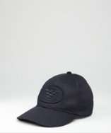 Armani KIDS blue cotton twill logo baseball cap style# 318590001