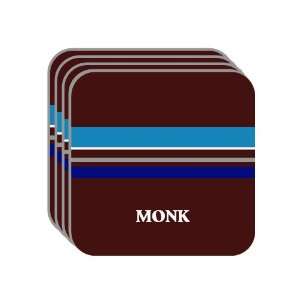   MONK Set of 4 Mini Mousepad Coasters (blue design) 