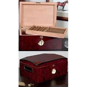  Kingston Humidor   Burl Wood With Bevel Design Everything 