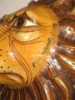 Sergio Bustamante Paper Mache Lion Head Limited Edition  