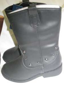 NEW Really Cute Black Girls Boots Cowboy Boots Size 7  