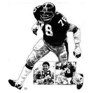 Dwight White Pittsburgh Steelers 16x20 Lithograph  Sports 