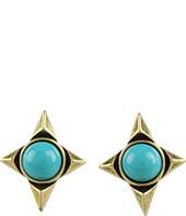 House of Harlow 1960   Star Stud Earrings w/Turquoise Cabochons