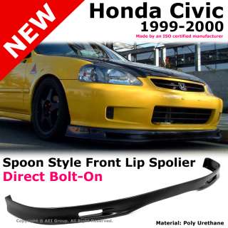99 00 EK Civic Spoon PU Front Bumper Lip Spoiler 2/3/4D  