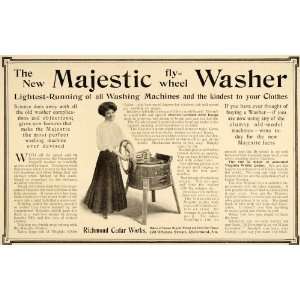   Majestic Fly Wheel Cloth Washer   Original Print Ad