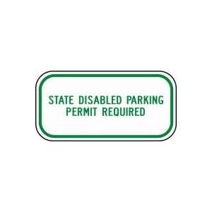  (WASHINGTON) STATE DISABLED PARKING PERMIT REQUIRED Sign 6 