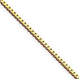 14K Gold .5 .9mm Box Chain Necklace w/ Spring Ring Lengths 14 30 