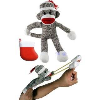 Slingshot Flying Sock Monkey in the Christmas Socks With Tarzan Call 