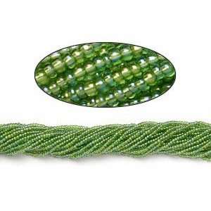  Rainbow Lime Green Seed Beads Sold per hank Arts, Crafts & Sewing