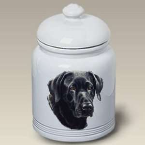  Retriever (Black): Ceramic Treat Jar 10 High #45001: Kitchen & Dining