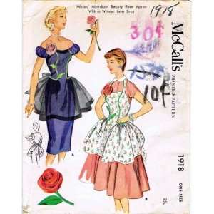   1918 Sewing Pattern American Beauty Rose Apron: Arts, Crafts & Sewing