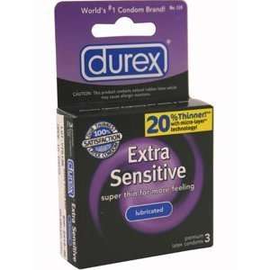 36 Durex Extra Sensitive Condoms, Ultra Thin, Lubricated, Best Condom
