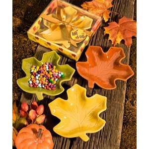  Autumn Magic Collection leaf candy dishes