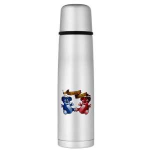   Thermos Bottle Double Trouble Bears Angel and Devil 
