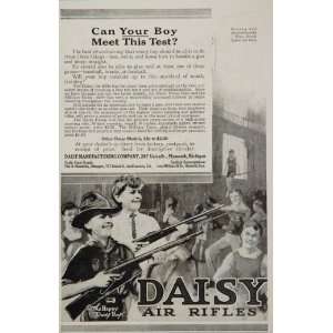  1916 Ad Vintage Daisy Air Rifle Boys Boxing Pump Gun 