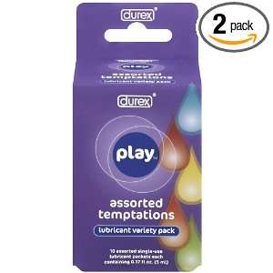 Durex Play Tempations Lubricant, 10 Count (Pack of 2)