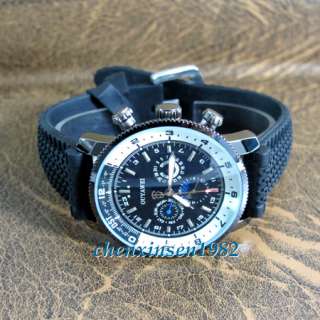   Automatic Mens Mechanical Classic Navy Blue Rubber Strap Wrist Watches