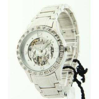  Womens Armitron Steel Automatic Crystal MOP Two Tone Watch 