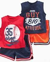 First Impressions Playwear Baby Set, Baby Boys Sporty Sleeveless Shirt 