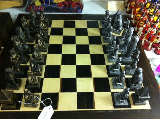Chess Set Pieces with Board Egyptian Sphinx Mummy New in Box  
