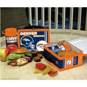    Denver Broncos Tin Lunch Box with Thermos
