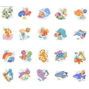  Brother/Babylock PES Embroidery Card OCEAN FRIENDS