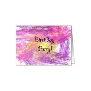  Birthday Party Pink Fractal Art Card: Toys & Games