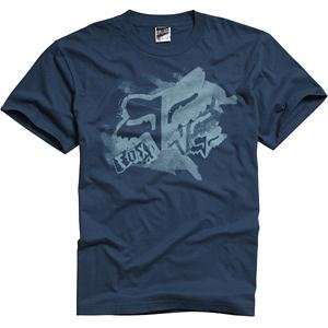    Fox Racing Postage T Shirt   2X Large/Sulphur Blue Automotive
