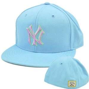 MLB New York Yankees Light Blue American Needle Fitted 7 3/8 Flat Bill 